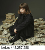 Girl and money. Стоковое AI-изображение, AI-художник Виктор Застольский / Фотобанк Лори