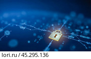 Cybersecurity data protection. firewall, technology, information safeguarding, secure data transfer, internet safety, system defense mechanisms. Стоковое AI-изображение, AI-художник Павел Муравьев / Фотобанк Лори