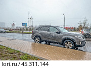 02 ноября 2024 года в Москве шел снег. Редакционное фото, фотограф Валерий Иванович Клейменов / Фотобанк Лори