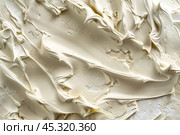 White cream texture background. Body lotion swipe swatch. Skincare mask. Cosmetic face serum smudge. Moisturizer smooth smear. Trendy bio selfcare beauty product. Peptides, ceramides, retinol. CC, BB. Стоковое AI-изображение, AI-художник Евгений Демидюк / Фотобанк Лори