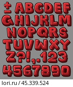 Red cartoon alphabet. Стоковая иллюстрация, иллюстратор Светлана Широкова / Фотобанк Лори
