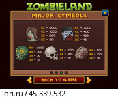 Info for slots game. Стоковая иллюстрация, иллюстратор Светлана Широкова / Фотобанк Лори