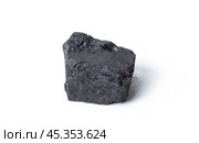 Natural wood charcoal Isolated on white. Стоковое фото, фотограф Сергей Толмачёв / Фотобанк Лори