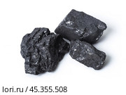 Natural wood charcoal Isolated on white. Стоковое фото, фотограф Сергей Толмачёв / Фотобанк Лори