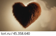 Enveloping smoke surrounding a soft, furry heart. Стоковое видео, видеограф Данил Руденко / Фотобанк Лори