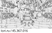 Valves and other industrial equipment. Стоковая анимация, аниматор Кирилл Черезов / Фотобанк Лори