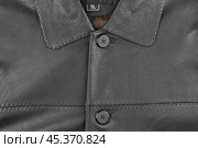 Texture of men's leather jacket size XL. Стоковое фото, фотограф Александр Собко / Фотобанк Лори