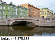 Санкт-Петербург. Река Мойка, 2-й Зимний мост, особняк Аракчеева. Стоковое фото, фотограф Александр Алексеев / Фотобанк Лори