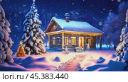AI анимация .Тихая рождественская ночь.AI animation . Christmas night. Стоковое AI-видео, аниматор Миронов Павел / Фотобанк Лори