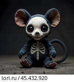 Portrait of a mouse from a horror movie. Стоковое AI-изображение, AI-художник RamA / Фотобанк Лори