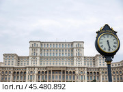 Румыния. Бухарест. Вид на дворец Парламента. Romania. Bucharest. View of the Parliament Palace. Стоковое фото, фотограф Алексей Смышляев / Фотобанк Лори