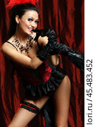 Sexy moulin rouge girl wearing hot lingerie. Стоковое фото, фотограф Андрей Аркуша / Фотобанк Лори