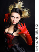 Sexy moulin rouge girl wearing hot lingerie. Стоковое фото, фотограф Андрей Аркуша / Фотобанк Лори