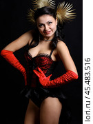 Sexy moulin rouge girl wearing hot lingerie. Стоковое фото, фотограф Андрей Аркуша / Фотобанк Лори