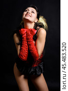 Sexy moulin rouge girl wearing hot lingerie. Стоковое фото, фотограф Андрей Аркуша / Фотобанк Лори