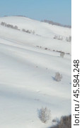 Vertical Aerial video from drone on winter snow landscape. Biryuksinsky mountain pass in Altai. Стоковое видео, видеограф Сергей Пристяжнюк (Serg Zastavkin) / Фотобанк Лори