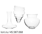Three Beautiful Vase isolated on white background. Стоковое фото, фотограф Андрей Аркуша / Фотобанк Лори