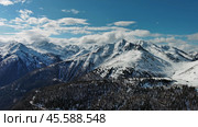 Snow Alp mountain range landscape. Стоковое фото, фотограф Михаил Коханчиков / Фотобанк Лори