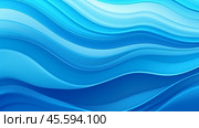 Abstract blue background, with sinuous lines, waves. Стоковое AI-изображение, AI-художник Михаил Строгалев / Фотобанк Лори