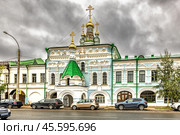 Church of Zosima, Savvaty and Herman of Solovetsky on the Dvina embankment in Arkhangelsk (2022 год). Редакционное фото, фотограф Владимир Ушаров / Фотобанк Лори