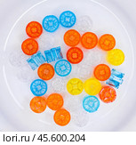 RUSSIA, SAMARA, NOVEMBER 20, 2021 - Lego constructor details. Редакционное фото, фотограф Андрей Аркуша / Фотобанк Лори