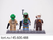 RUSSIA, May 16, 2018. Constructor Lego Star Wars. Various mini-figures from different episodes of the saga. Редакционное фото, фотограф Андрей Аркуша / Фотобанк Лори