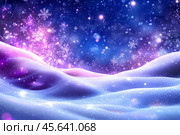 Зимний фон со снежинками. Space for text. Стоковое AI-изображение, AI-художник Щеголева Ольга / Фотобанк Лори
