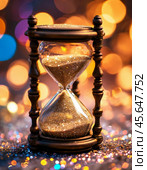 "Time is like sand" is a saying that means that time has no beginning and no end, it is endless and difficult to stop. Стоковое AI-изображение, AI-художник Сергей Елизарьев / Фотобанк Лори