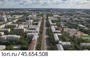 Проспект Ленина в Екатеринбурге - съемка с дрона в 2022 году. Стоковое видео, видеограф Владислав Самошкин / Фотобанк Лори