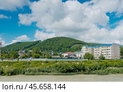 Краснодарский край,      Туапсинский район, поселок городского типа,   Новоихайловский, река Нечепсухо (2021 год). Стоковое фото, фотограф Александр Циликин / Фотобанк Лори