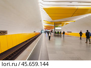 Станция "Лермонтовский проспект" Московского метрополитена Таганско-Краснопресненской линии. Редакционное фото, фотограф Алёшина Оксана / Фотобанк Лори