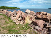 Берег Онежского озера. Республика Карелия (2022 год). Стоковое фото, фотограф Анна Карасева / Фотобанк Лори