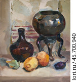 Still life. Oil painting on canvas by artist Inna Prityazhnyuk. Стоковая иллюстрация, иллюстратор Сергей Пристяжнюк (Serg Zastavkin) / Фотобанк Лори