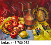 Oriental still life. Oil painting on canvas by artist Inna Prityazhnyuk. Стоковая иллюстрация, иллюстратор Сергей Пристяжнюк (Serg Zastavkin) / Фотобанк Лори