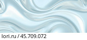 Smooth abstract background with flowing soft waves, light blue colors, silky texture, liquid effect, calm surface, modern elegant design for visual. Стоковое фото, фотограф Павел Муравьев / Фотобанк Лори