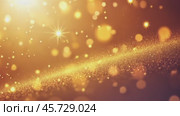 Golden glitter texture background shining with sparkling stars and bokeh lights. Стоковое AI-видео, аниматор Юрий Поздников / Фотобанк Лори