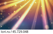 Golden beams of light shining through colorful bokeh and glitter dust particles. Стоковое AI-видео, аниматор Юрий Поздников / Фотобанк Лори