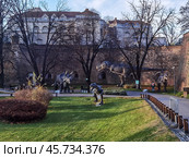 Парк динозавров около Крепости в Белграде (Сербия) Редакционное фото, фотограф Максим Гулячик / Фотобанк Лори