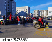 Старт мотопробега по Сербии в честь Нового Года (Белград) Редакционное фото, фотограф Максим Гулячик / Фотобанк Лори