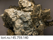 The mineral pyrite or iron pyrite, also known as fools gold. Стоковое фото, фотограф EugeneSergeev / Фотобанк Лори