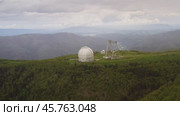 Special scientific astrophysical Observatory. Astronomical center for ground-based observations of the universe with a large telescope. Стоковое видео, видеограф Андрей Армягов / Фотобанк Лори