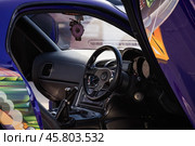 Drifting right-hand drive car interior. Стоковое фото, фотограф Константин Григорьев / Фотобанк Лори