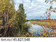 Озеро Труба, река Керженка. Охотничье угодье Казыки. Колыванский район Новосибирской области, Западная Сибирь России. Стоковое фото, фотограф Евгений Мухортов / Фотобанк Лори