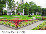 Северный розарий на ВДНХ. Фрагмент (2014 год). Редакционное фото, фотограф Алёшина Оксана / Фотобанк Лори