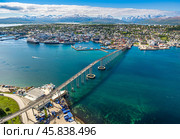 Bridge of city Tromso, Norway (2016 год). Стоковое фото, фотограф Андрей Армягов / Фотобанк Лори