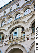 Саввинское подворье. Фрагмент здания. Тверская улица, дом 6. Москва. Россия. Редакционное фото, фотограф E. O. / Фотобанк Лори