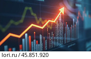 Market Trends Analysis Showing Upward Movement in Stock Values Over Time With Visual Data Representation. Стоковое AI-видео, аниматор Sergey Grishin / Фотобанк Лори