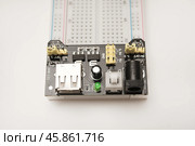 A solderless breadboard for electronics. An assembly tool for radio amateurs. Стоковое фото, фотограф Valeriy Lushchikov / Фотобанк Лори