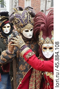 Venetian Masks Showcase Rich Cultural Heritage During Lively Festival Celebrations in Historic Surroundings. Стоковое AI-изображение, AI-художник Sergey Grishin / Фотобанк Лори