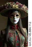 Exploring the Cultural Importance of Venetian Masks Showcased During a Traditional Festival in Venice. Стоковое AI-изображение, AI-художник Sergey Grishin / Фотобанк Лори